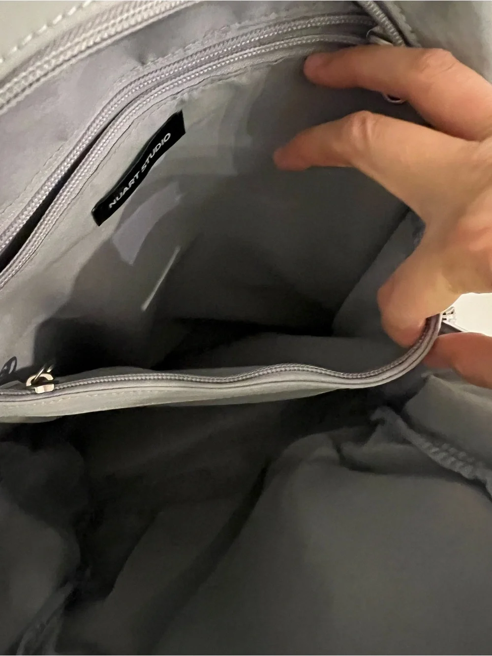 Nuart Studio (Korean Brand) Light Gray Unisex’s Backpack - Everyday Carry